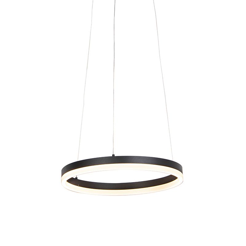 Design hanglamp zwart 40 cm incl. LED 3-staps dimbaar - Anello