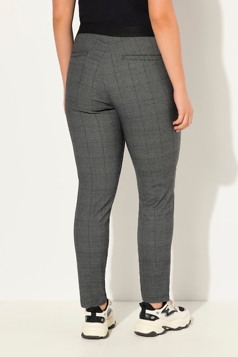 Karohose, konisches Bein, Elastikbund, Zipptaschen