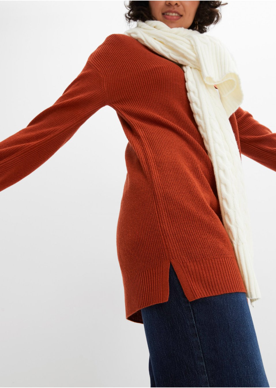 Gilet en maille avec fentes