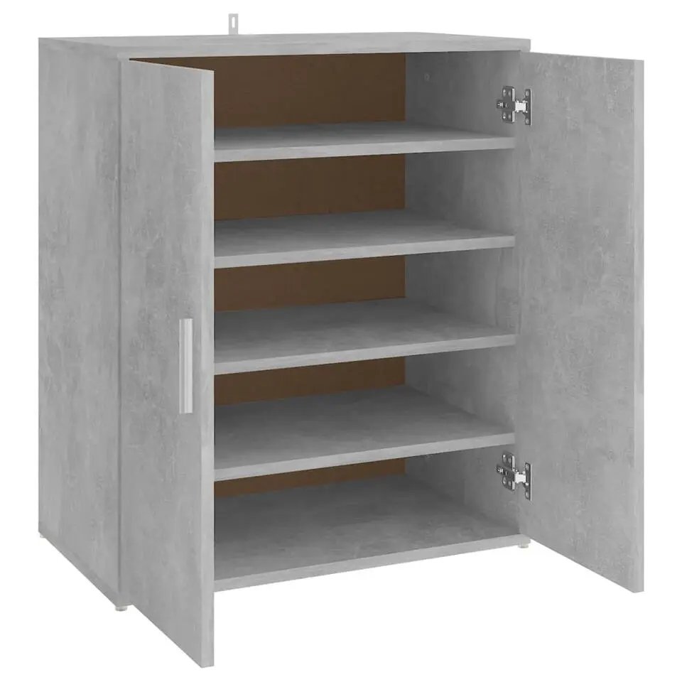 vidaXL - Schoenenkast - Grijs - Bewerkt hout