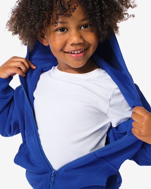 gilet sweat enfant bleu