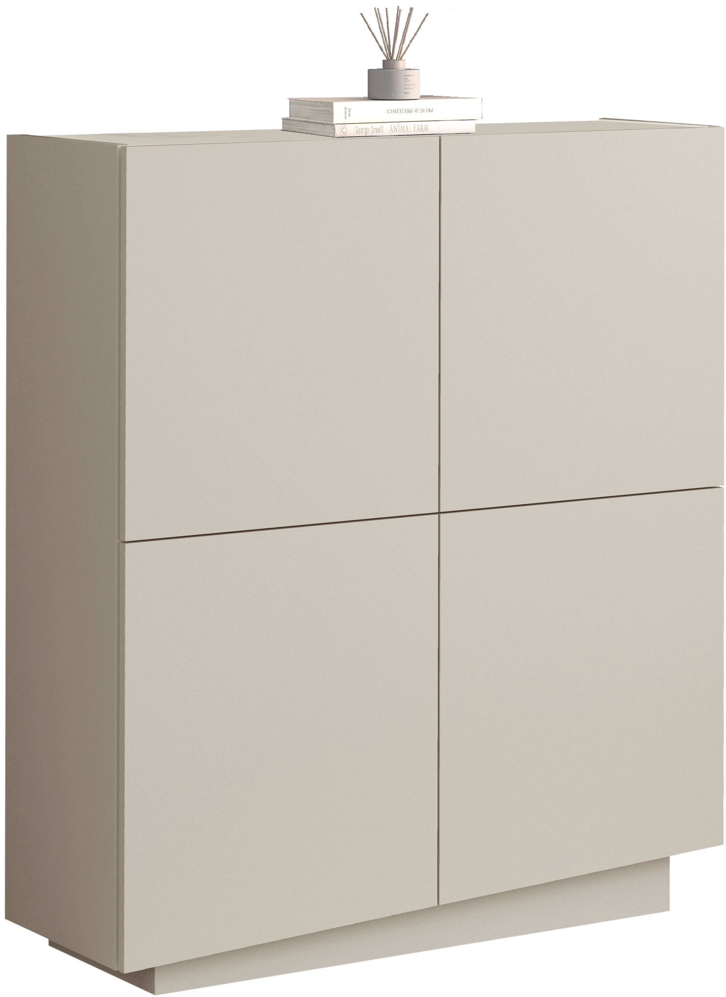 INOSIGN Highboard »VELA, Highboard, Höhe 120 cm,Design mit schrägen Türen« 1 Stk. tlg. Made in Italy, Masse-B/T/H: 100x35x120,hohes Sideboard,Anrichte,Kommode