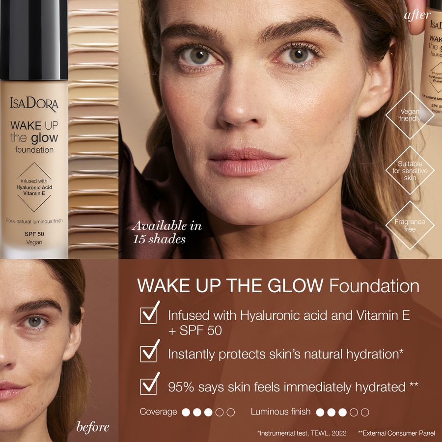 Isadora Wake Up The Glow Foundation 7W 30ml