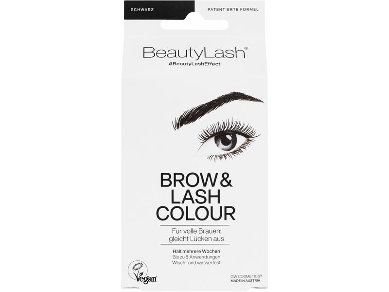BeautyLash Augenbrauenfarbe Brow & Lash Colour Schwarz 2 x Färbeset auf pflanzlicher Basis für Wimpern und Augenbrauen