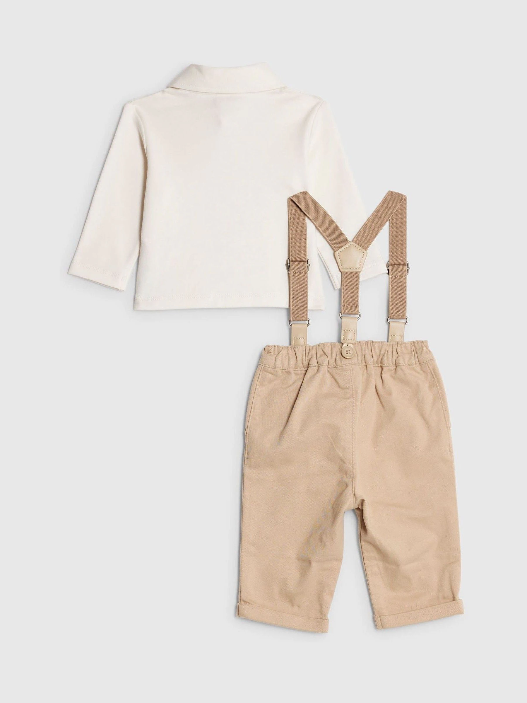 River Island Baby Boys Gingerbread Dungaree Set