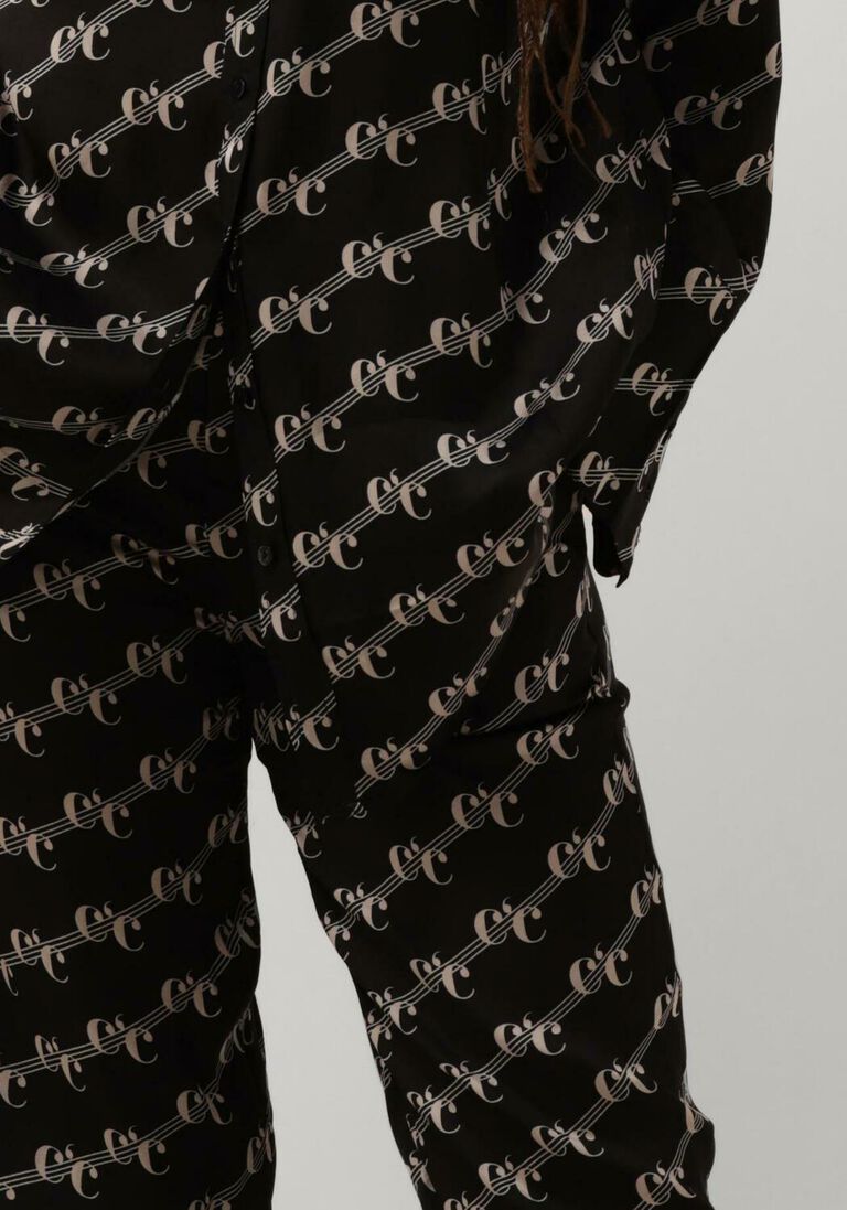 zwarte co'couture pantalon logo line pant