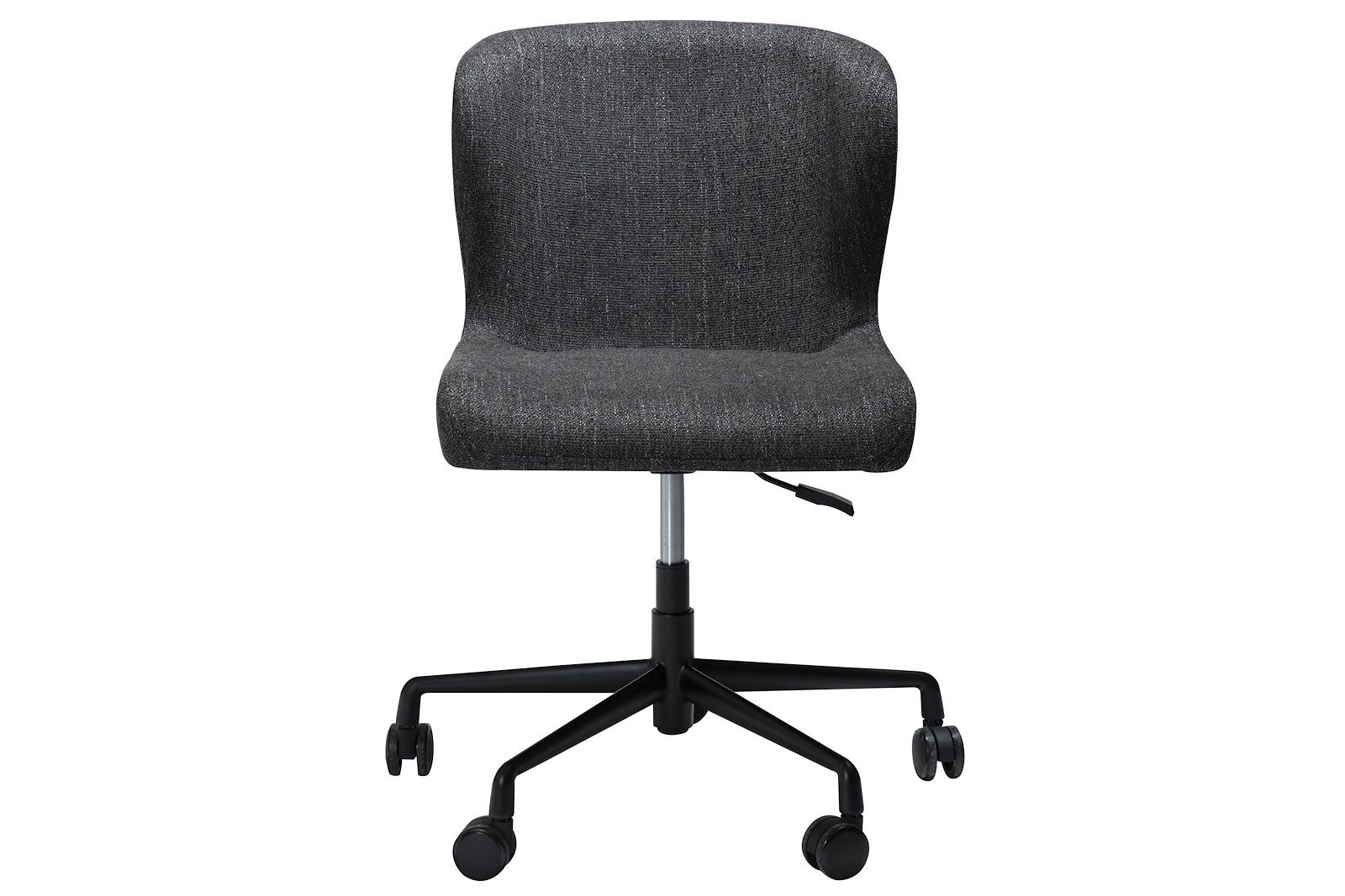 Glam kontorstol Tekstil Bouclé Raven sort med sorte ben
