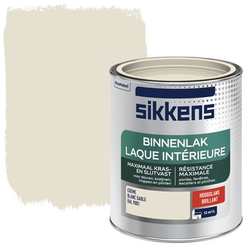 Sikkens binnenlak hoogglans RAL 9001 crème wit 750 ml