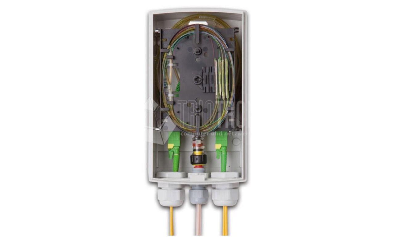 Boxen/Verteiler IP54 Wandspleissbox Mini, 4x SCSpleissverteiler für die Wandmontage