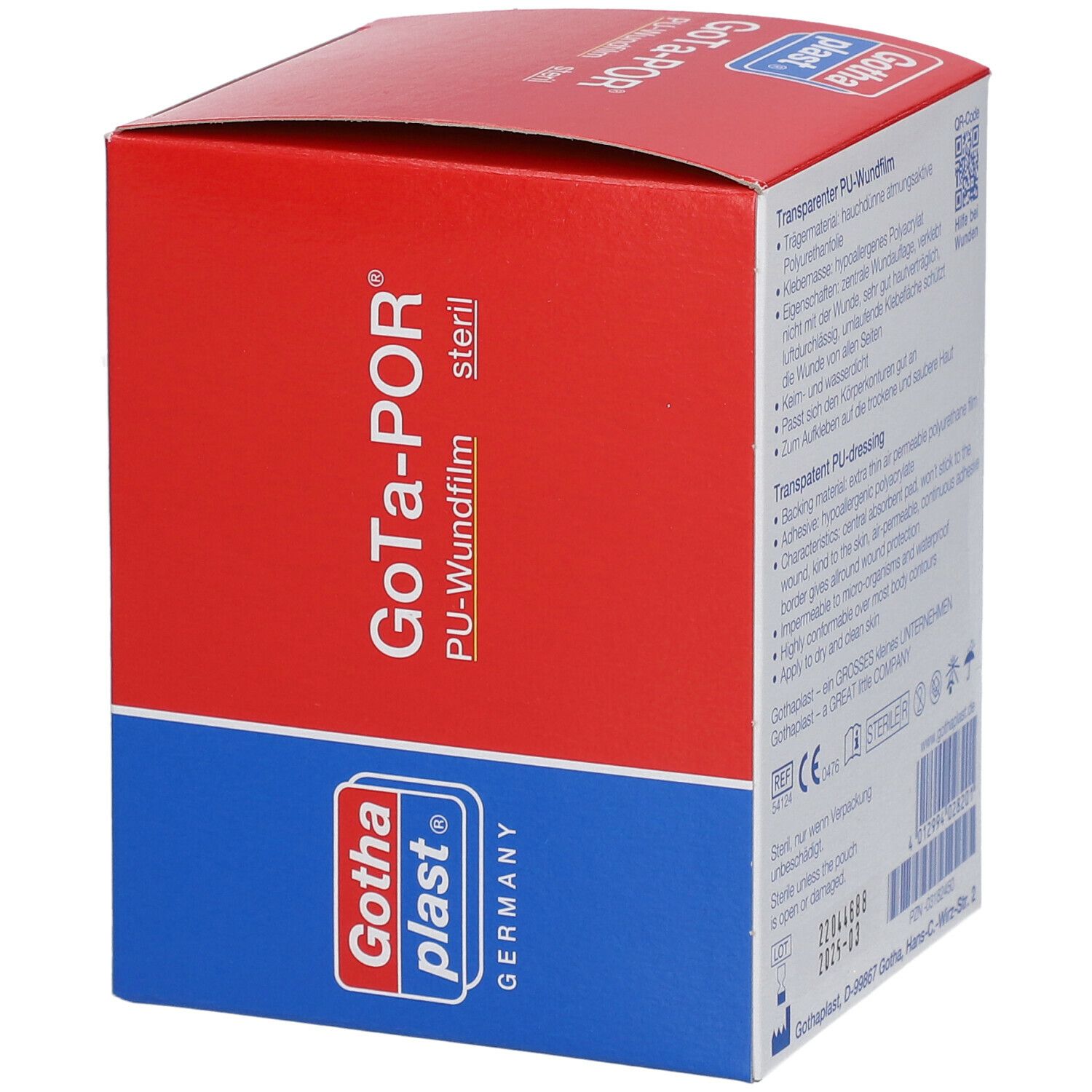 Gota-POR PU-Wundfilm steril 7,2 cm x 5 cm