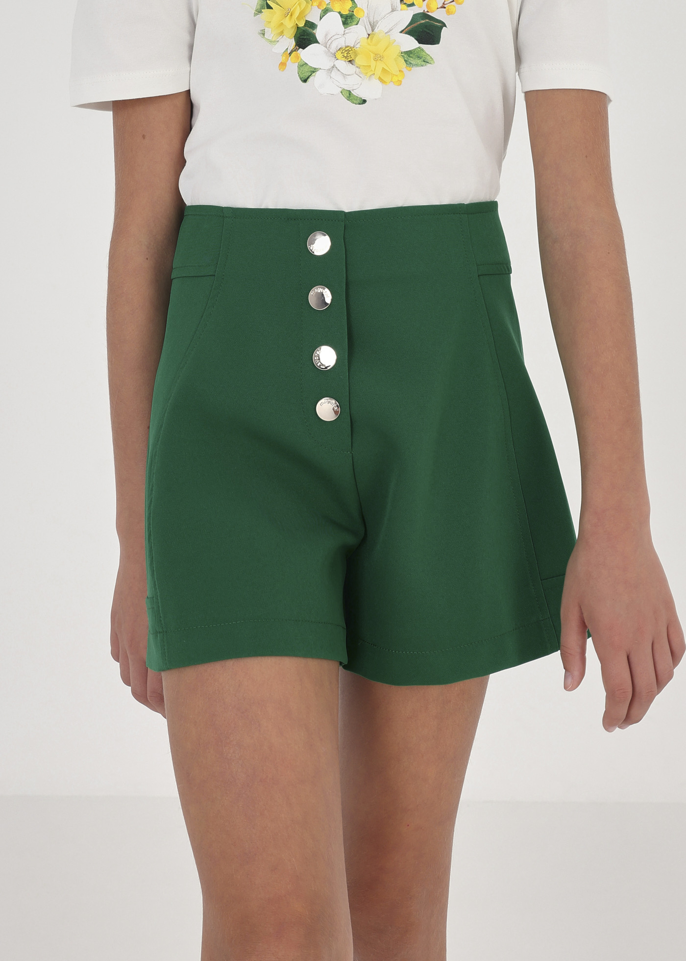 shorts de crepe para meninas