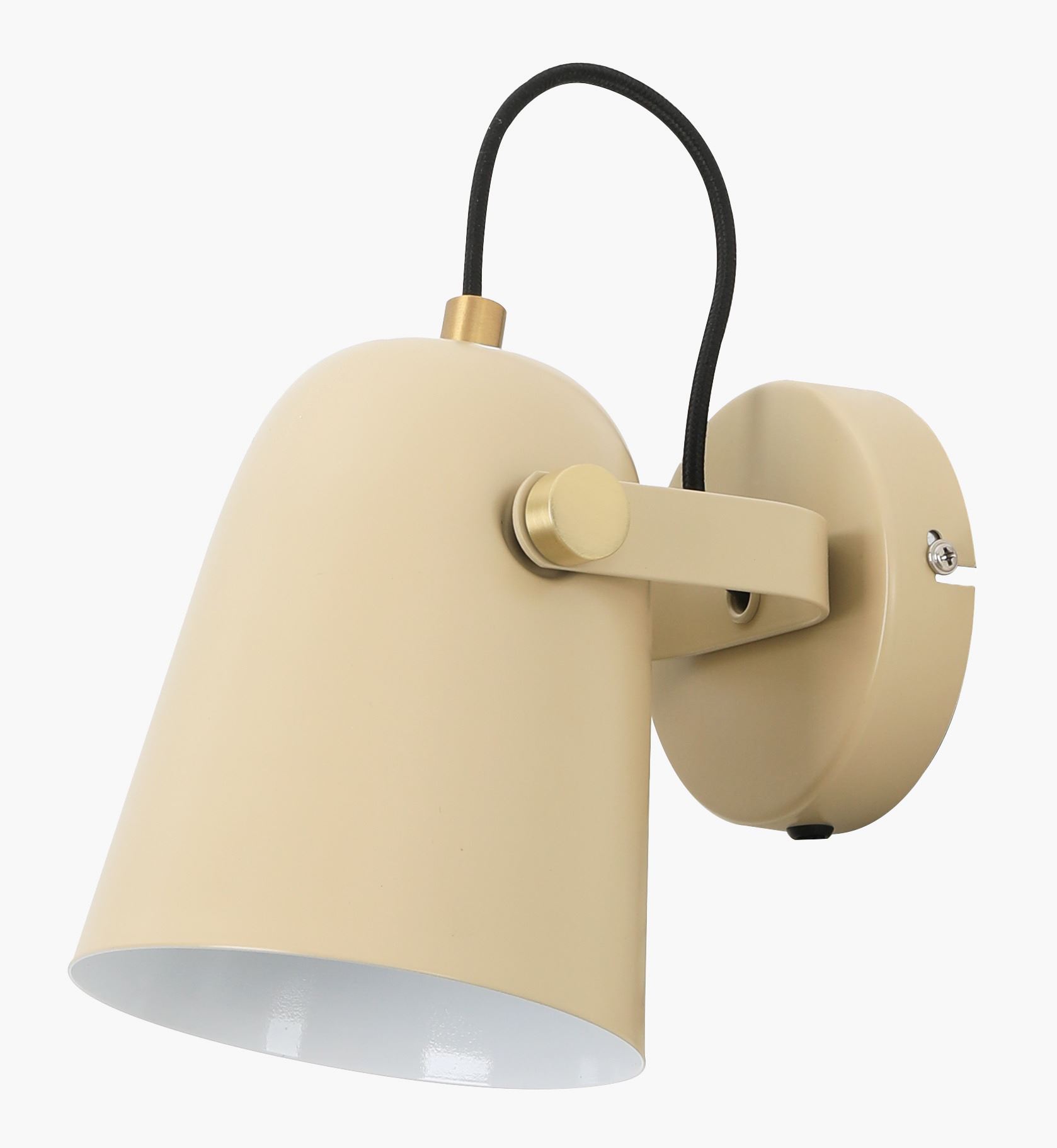 Vegglampe beige - 22x12x17,5 cm