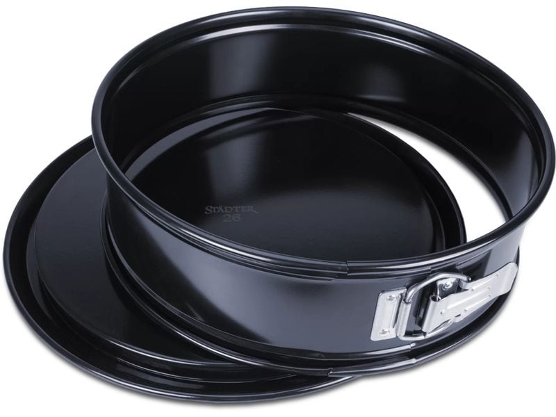 Städter Springform Emaille mit Flachboden, 26 cm Backform für Kuchen