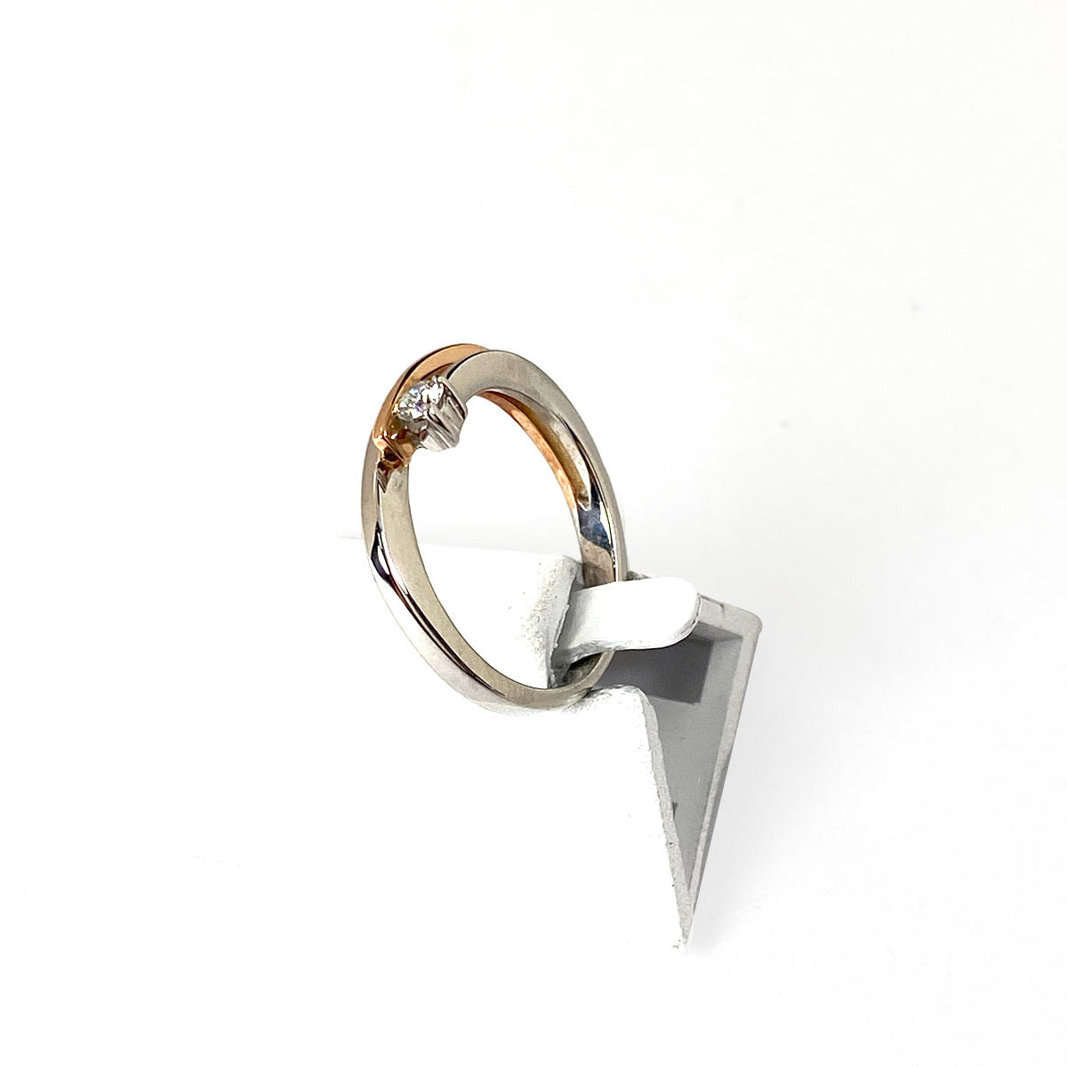 Bague d'occasion 2 ors 750 diamant