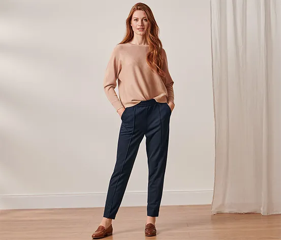 Joggpants mit Biese, dunkelblau
