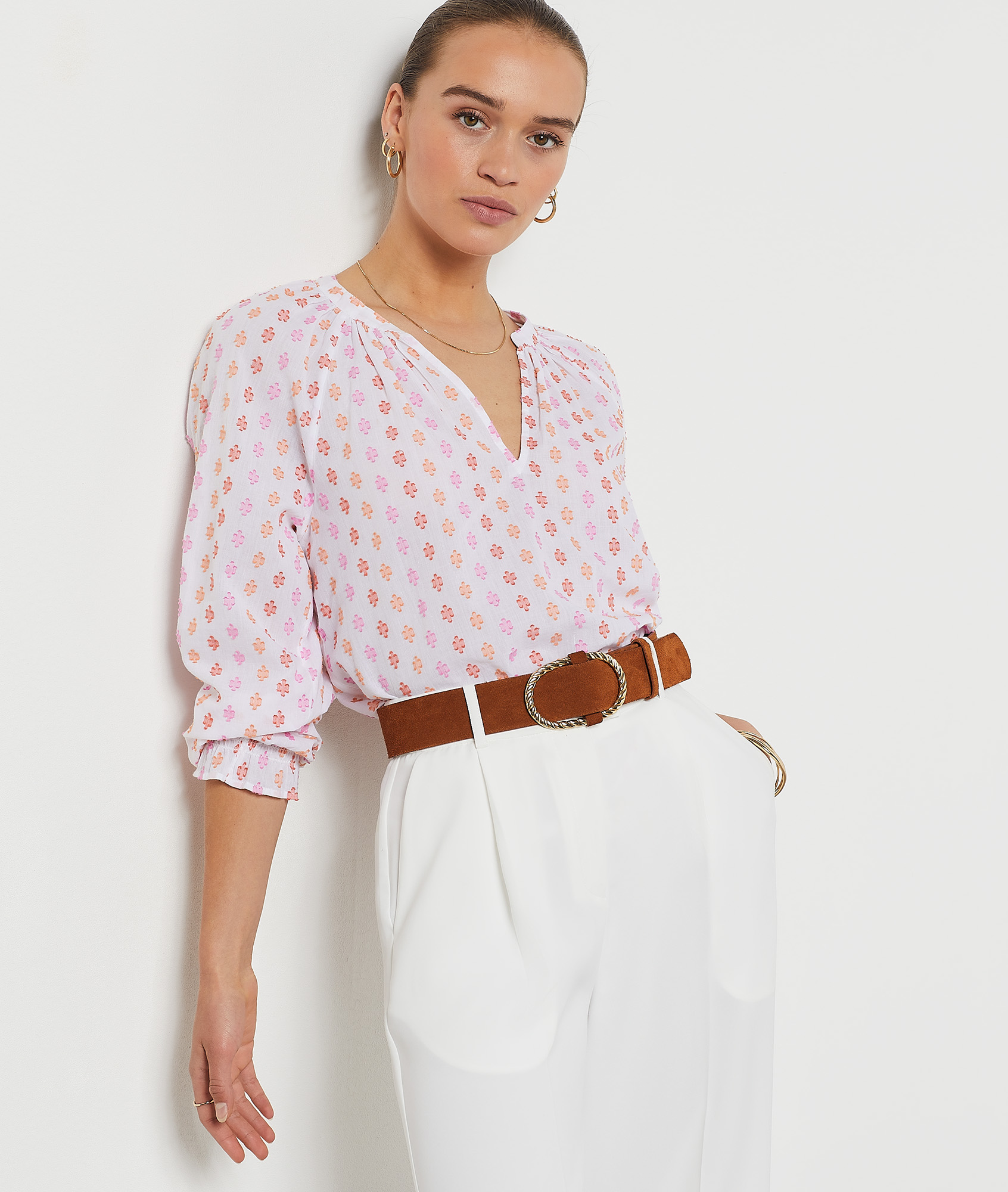 Blouse imprimée 100% coton