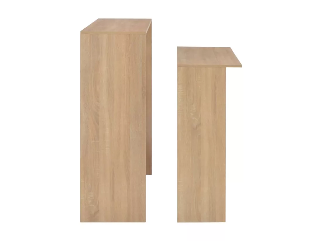 Table de bar avec 2 dessus de table Chêne 130 x 40 x 120 cm
