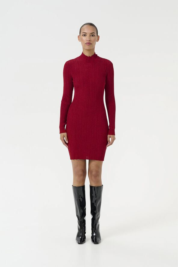 Gestuz SilviGZ ls short dress Feisty red metallic