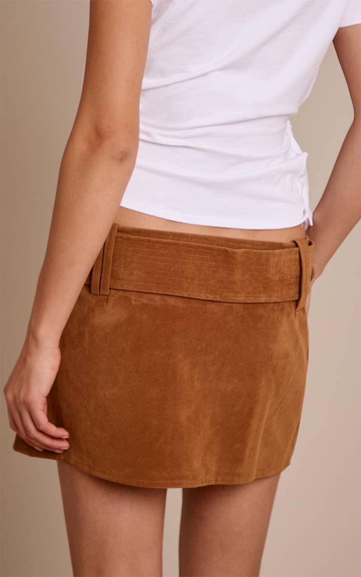 Camel Mini-jupe En Synthétique Avec Ceinture