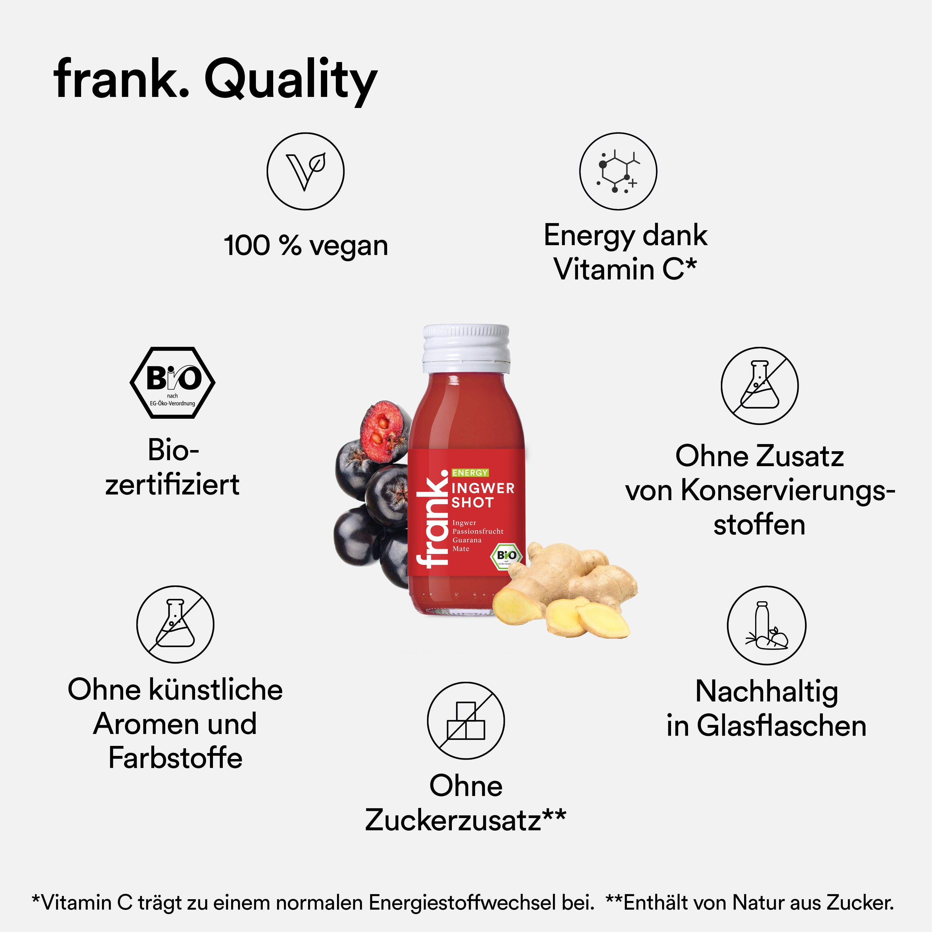 frank. Bio Ingwer Shot Energy