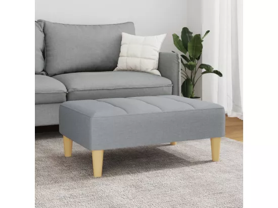 Repose-pied gris clair 77x55x31 cm tissu