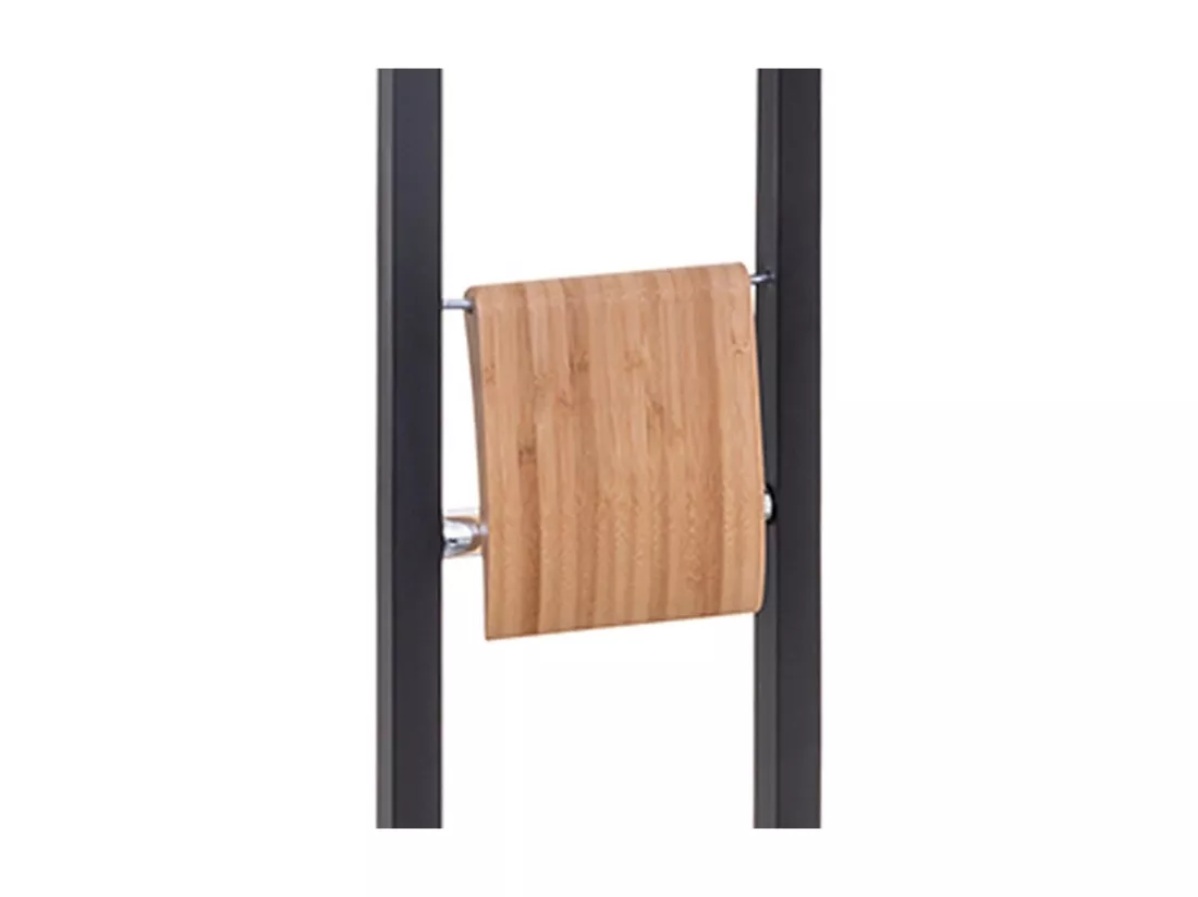 WELL HOME - Porte-papier toilette 'Natureo' avec porte-brosse en noir fonctionnel Ø20x60cm