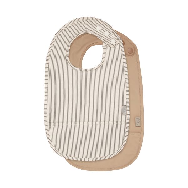 Cam Cam Copenhagen Classic Stripes Slabbetje - 2 Stuks - Camel