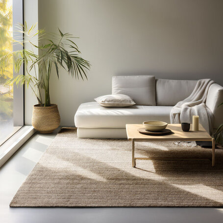 Handgeweven Jute Vloerkleed - Taupe