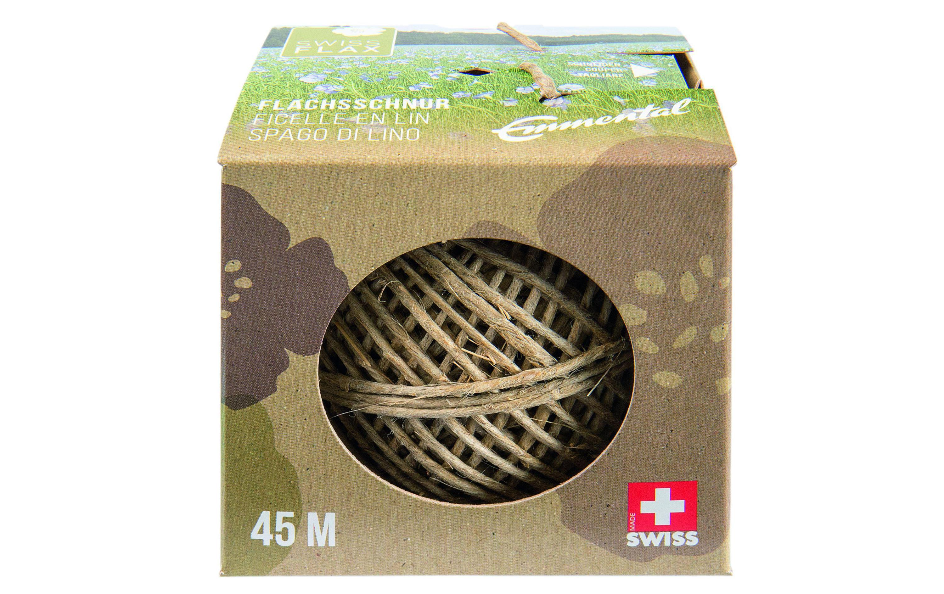 Flachsschnur Swiss Flax Ø 1,5 mm, 45 mFlachsbindfaden «SWISS FLAX»