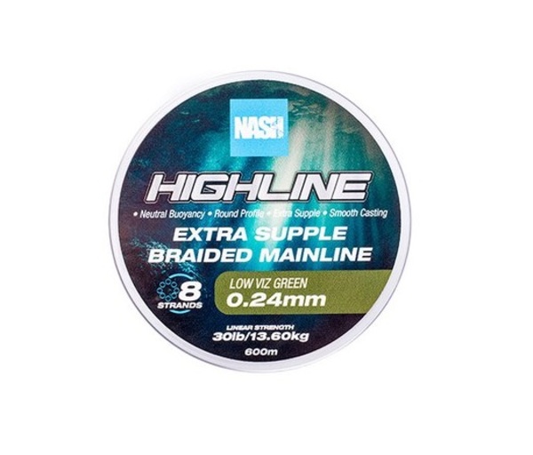 Tresse Nash TT Highline Floating Braid Verte (1200m)