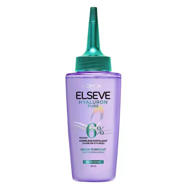 Sérum Purificante Elseve Hyaluron Pure da L'Oréal Paris para Couro Cabeludo Oleoso 102ml