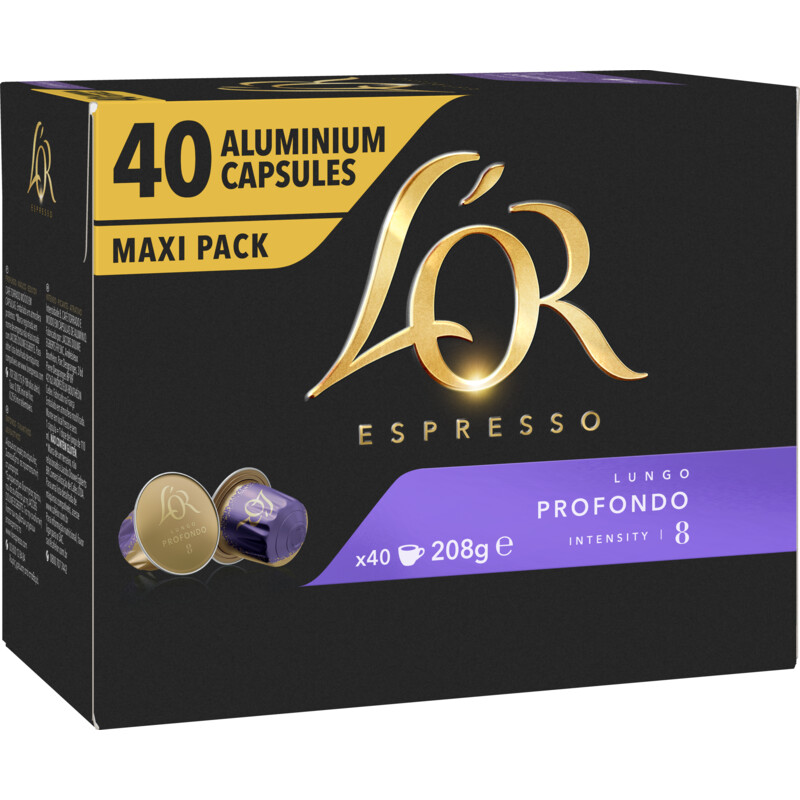 L'OR Lungo profondo capsules maxi pack