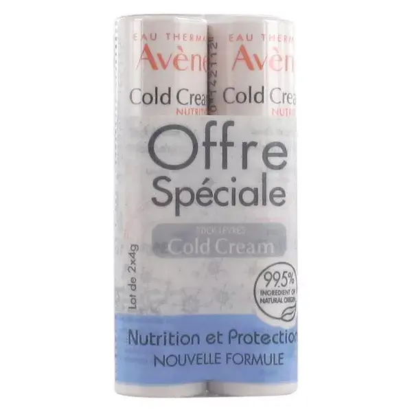 Avène Cold Cream Batom Nutritivo, Pacote com 2 unidades de 4g
