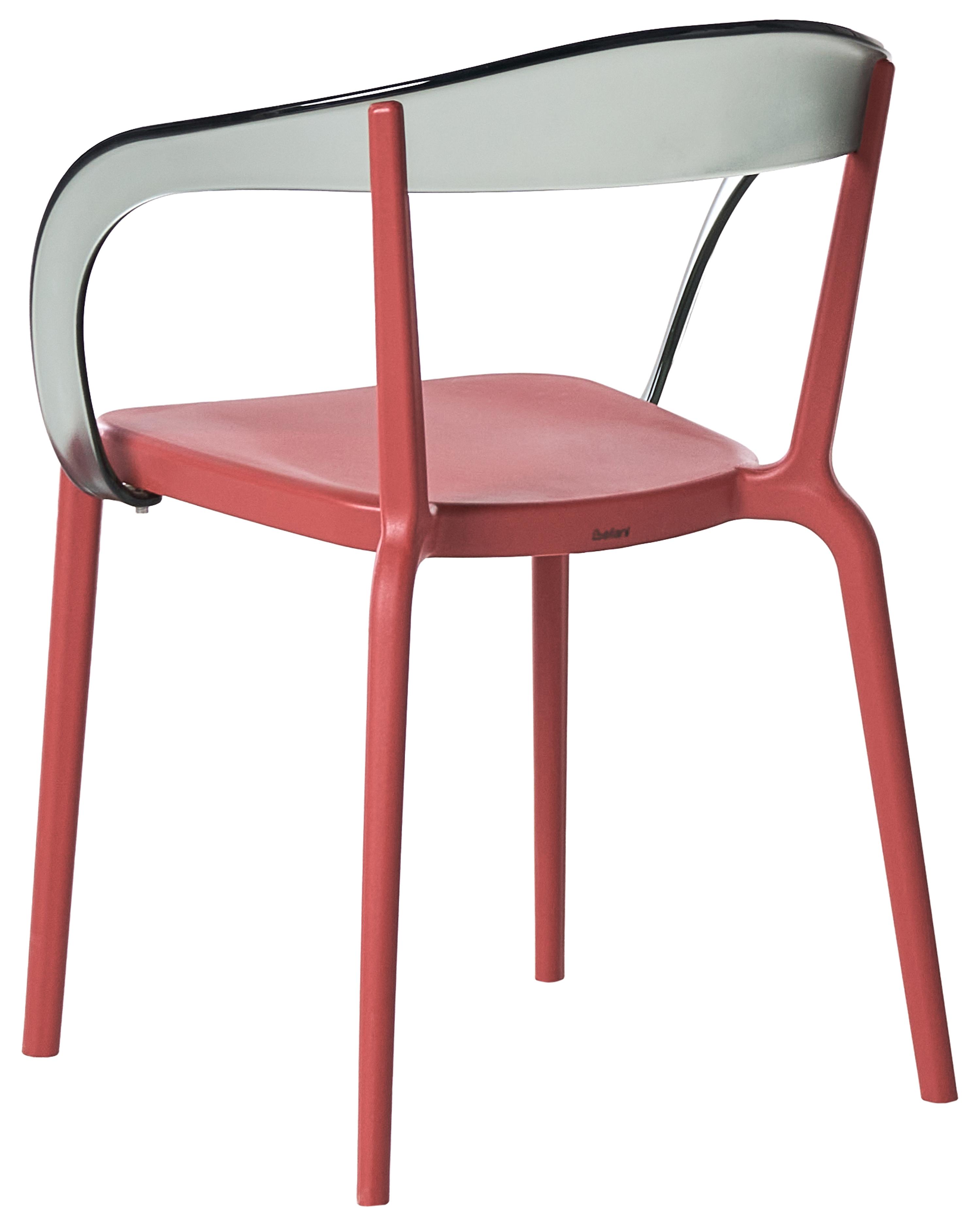 Set van 4 tuinstoelen MALEVIZI stapelbaar Rood