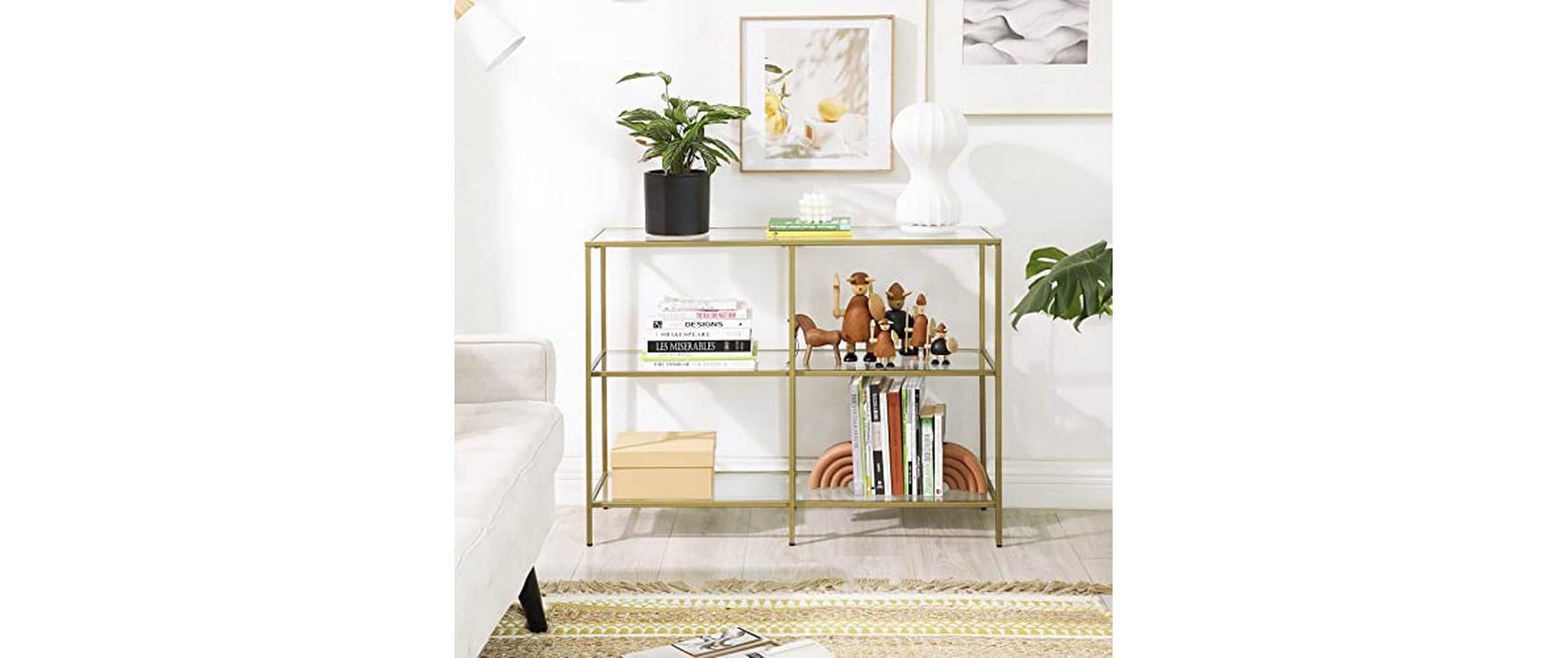 Konsolentisch 100 x 30 x 73 cm, GoldBeistellmöbel
