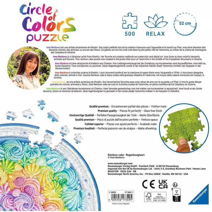 Ravensburger Circle of Colors Rainbow Cake bunt