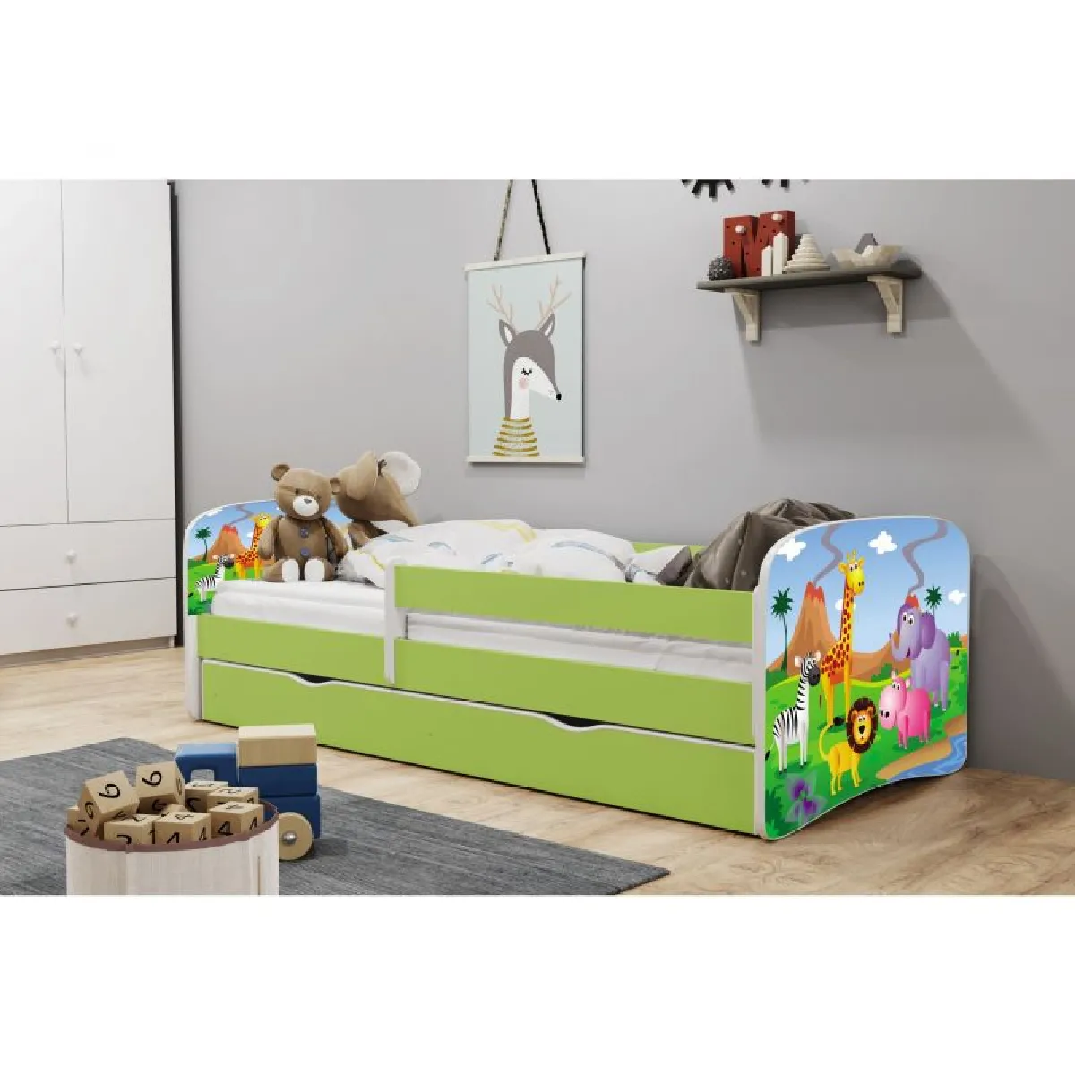 Babydreams Lit Enfant Safari Vert