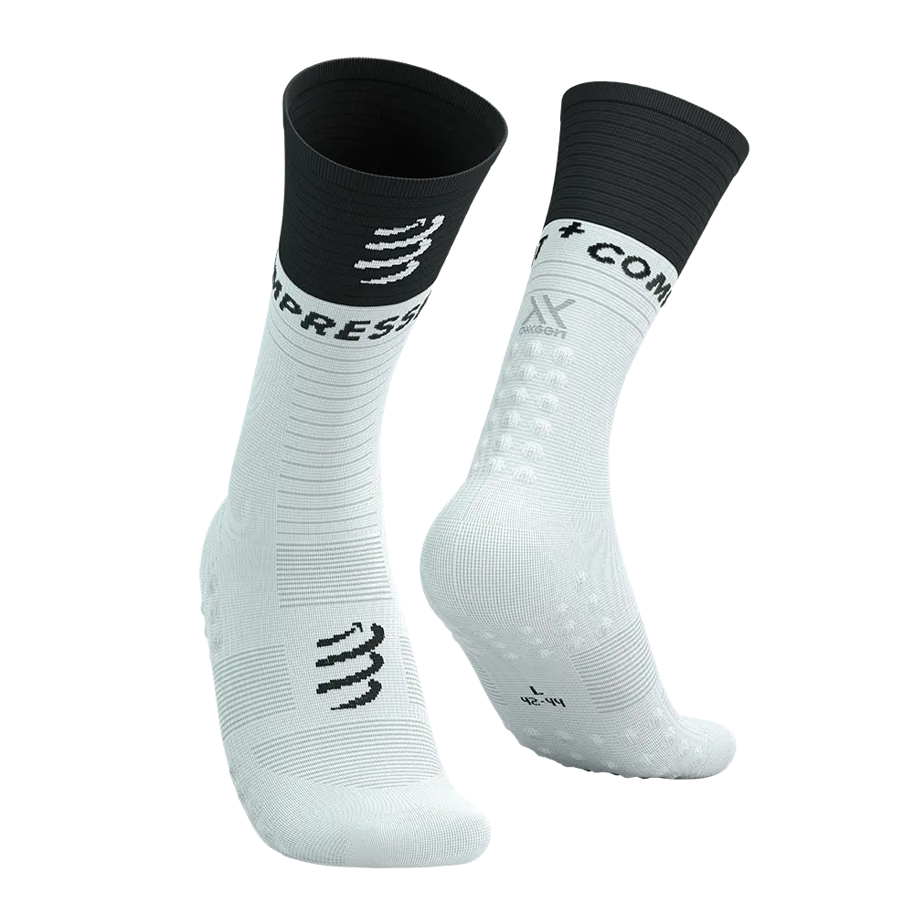 Compressport Mid V2.0 Bike Compressiesokken Wit/Zwart