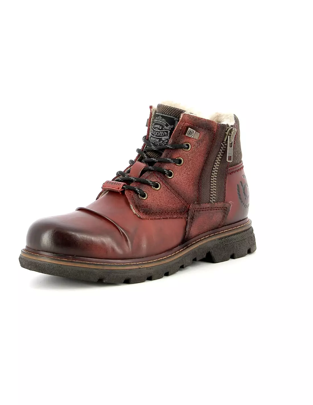 BUGATTI SCARUS - Bottines & boots Darkred