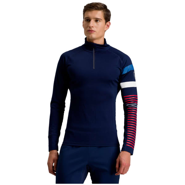 T-shirt ski de fond ROSSIGNOL POURSUITE 1/2 ZIP DARK NAVY
