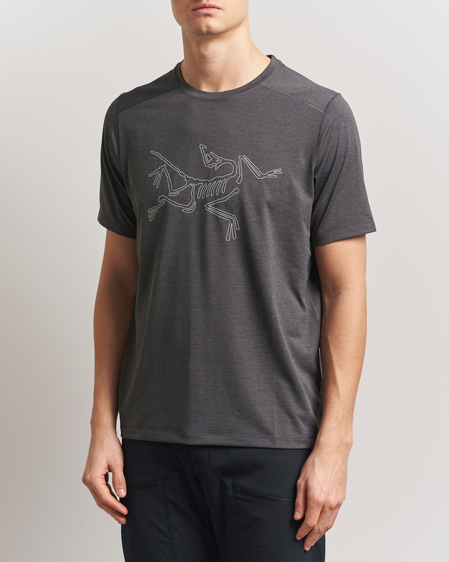 Arc'teryx Cormac Bird Logo Crew Neck T-Shirt Black Heather