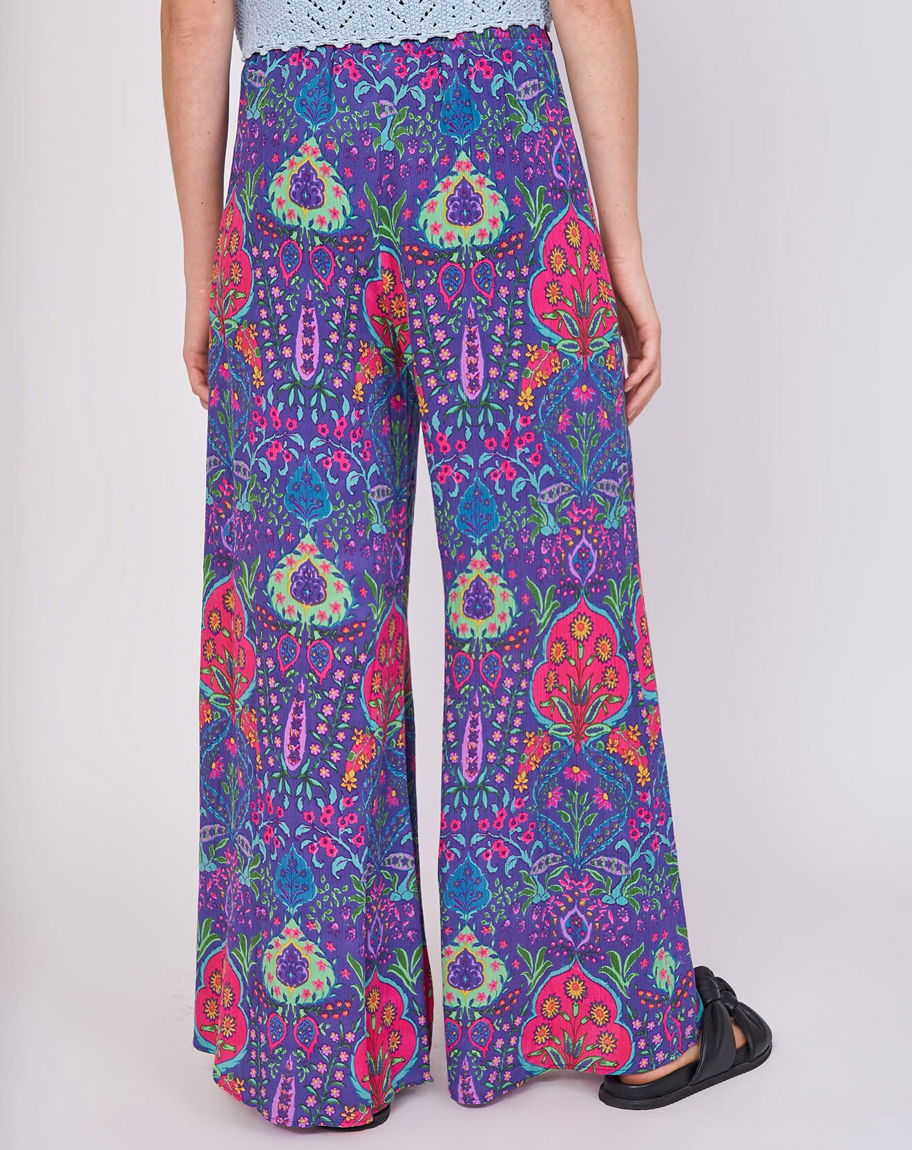 Derhy Pantalon Joliflor imprimé marine