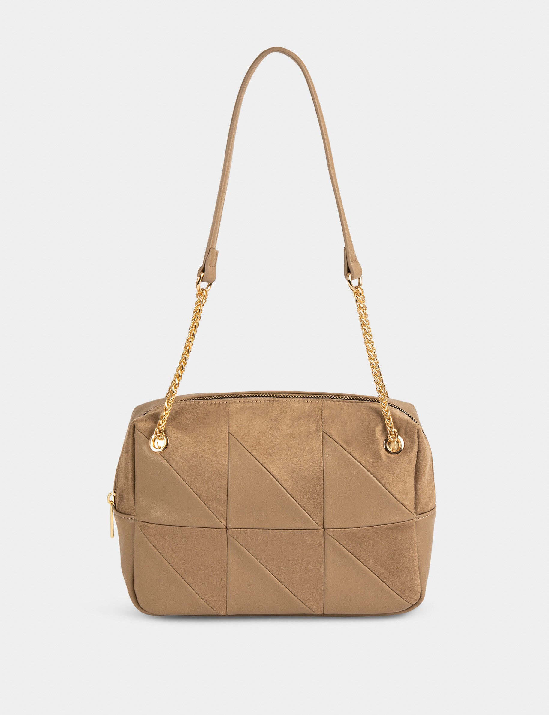 Sac rectangulaire porté-épaule beige femme - beige