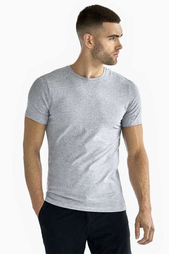 Bread & Boxers Crew-Neck 2-pack Grey mélange