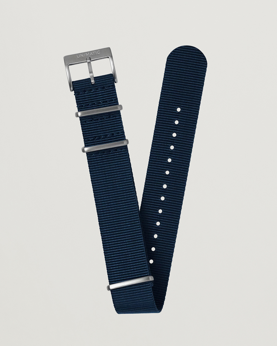 UNIMATIC Nylon Nato Steel 22mm Strap Vintage Navy