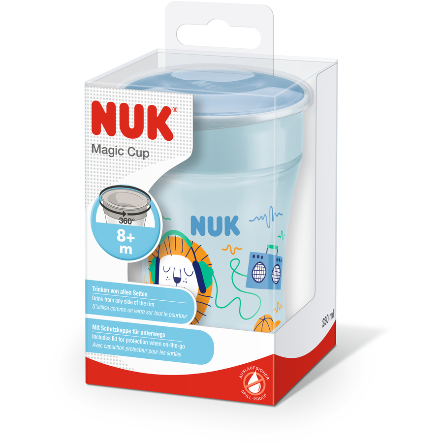 NUK Trinklernbecher Magic Cup 230 ml 360°-Trinkrand in hellblau