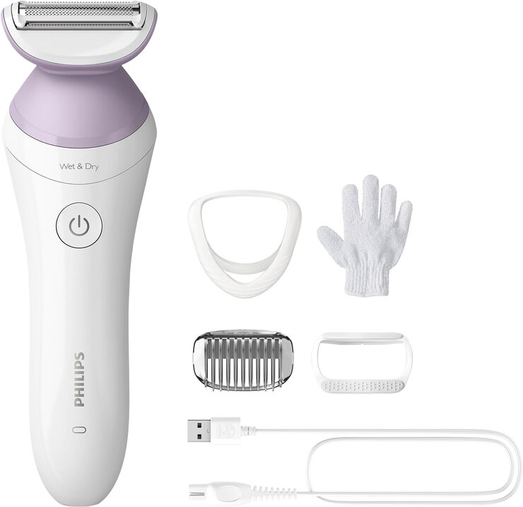 Philips Lady Shaver Series 6000 Trådløs shaver til våd og tør brug