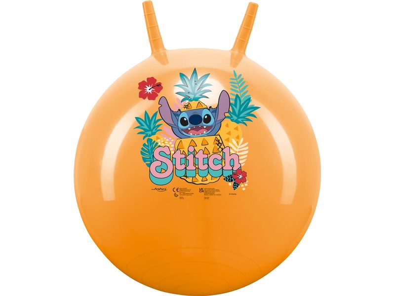 John Hüpfball Stitch mit Griffhörnchen Ø 45-50 cm Sport Aktivitäten und Zubehör
