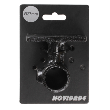 Novidade steigerbuis koppelstuk leuningdrager zwart ø 27 mm