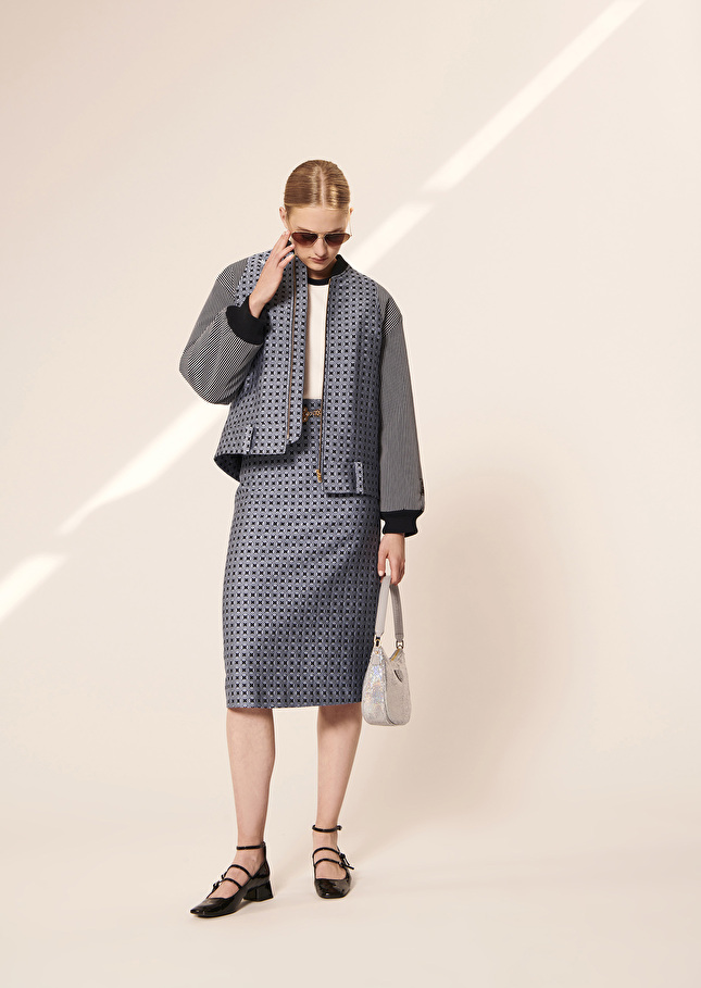 Veste Valeskableue en jacquard